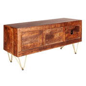 Limerick 140cm Wooden Dark Gold TV Media Unit