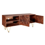 Limerick 140cm Wooden Dark Gold TV Media Unit