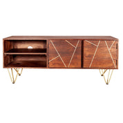 Limerick 140cm Wooden Dark Gold TV Media Unit
