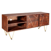 Limerick 140cm Wooden Dark Gold TV Media Unit