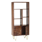 Limerick Dark Gold 2 Door Wooden Bookcase