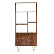 Limerick Dark Gold 2 Door Wooden Bookcase