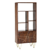 Limerick Dark Gold 2 Door Wooden Bookcase
