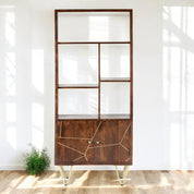 Limerick Dark Gold 2 Door Wooden Bookcase