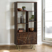 Limerick Dark Gold 2 Door Wooden Bookcase