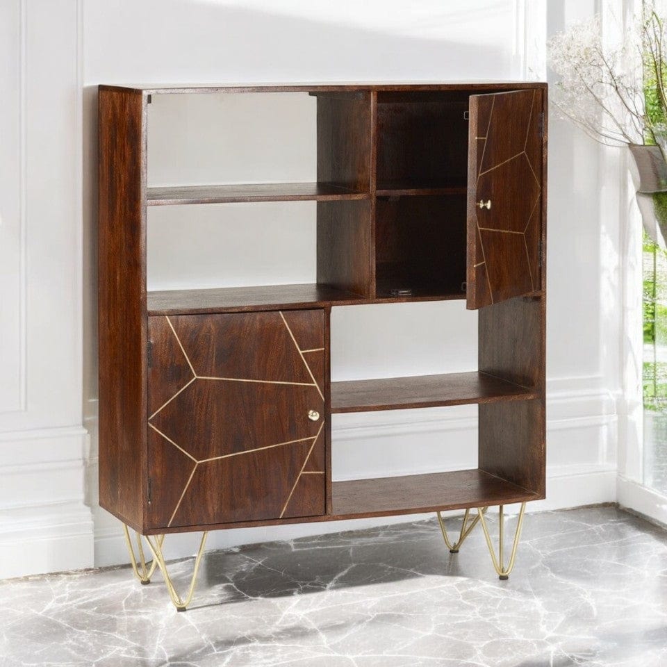 Limerick Dark Gold Wooden Display Cabinet