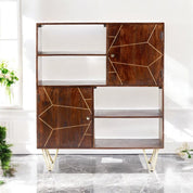 Limerick Dark Gold Wooden Display Cabinet