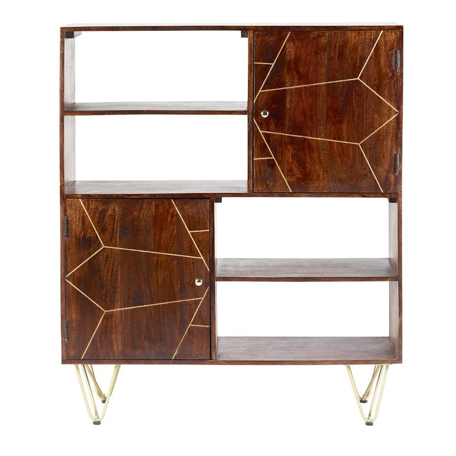 Limerick Dark Gold Wooden Display Cabinet