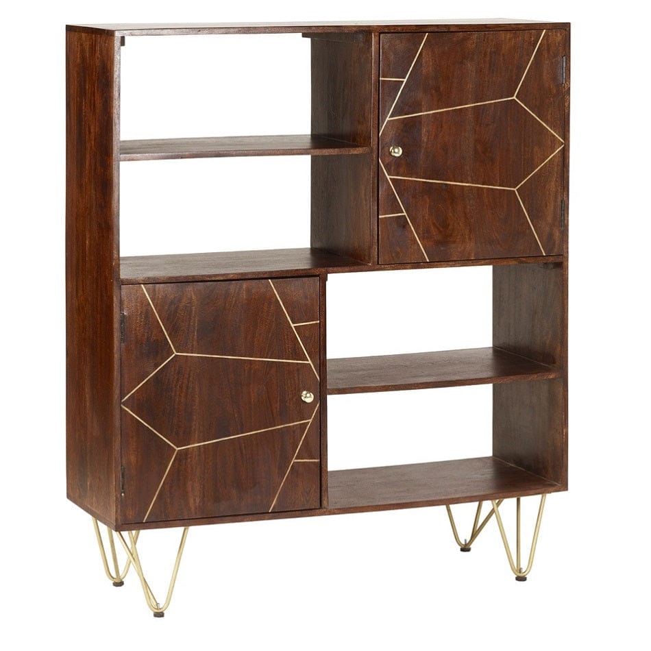 Limerick Dark Gold Wooden Display Cabinet