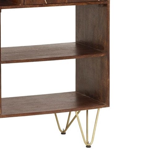 Limerick Dark Gold Wooden Display Cabinet