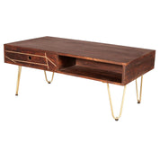 Limerick Wooden Dark Gold 1 Drawer Coffee Table