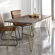 Limerick Wooden Dark Gold 160cm Dining Table