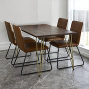 Limerick Wooden Dark Gold 160cm Dining Table