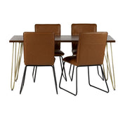 Limerick Wooden Dark Gold 160cm Dining Table