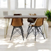 Limerick Wooden Dark Gold 160cm Dining Table