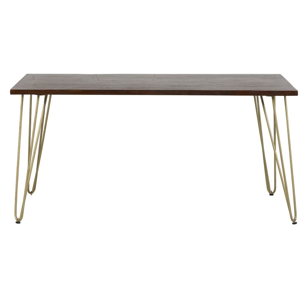 Limerick Wooden Dark Gold 160cm Dining Table