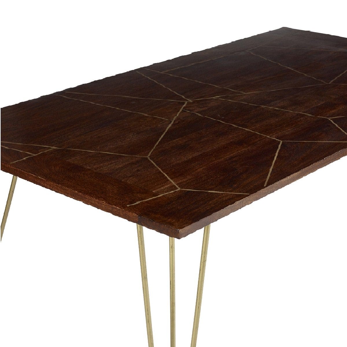 Limerick Wooden Dark Gold 160cm Dining Table