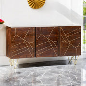 Limerick Wooden Dark Gold 3 Drawers & 2 Doors 160cm Sideboard