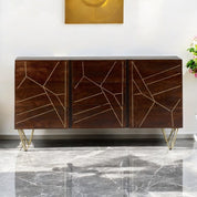 Limerick Wooden Dark Gold 3 Drawers & 2 Doors 160cm Sideboard