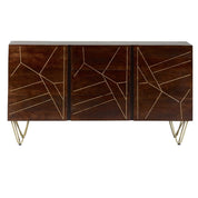 Limerick Wooden Dark Gold 3 Drawers & 2 Doors 160cm Sideboard