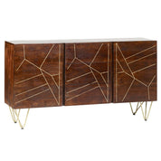 Limerick Wooden Dark Gold 3 Drawers & 2 Doors 160cm Sideboard