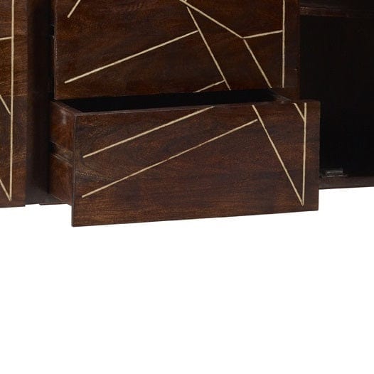 Limerick Wooden Dark Gold 3 Drawers & 2 Doors 160cm Sideboard