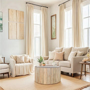 Prehen Light Wooden Round Coffee Table