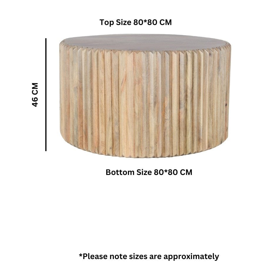 Prehen Light Wooden Round Coffee Table