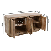Prehen Wooden 4 Doors 165cm Sideboard