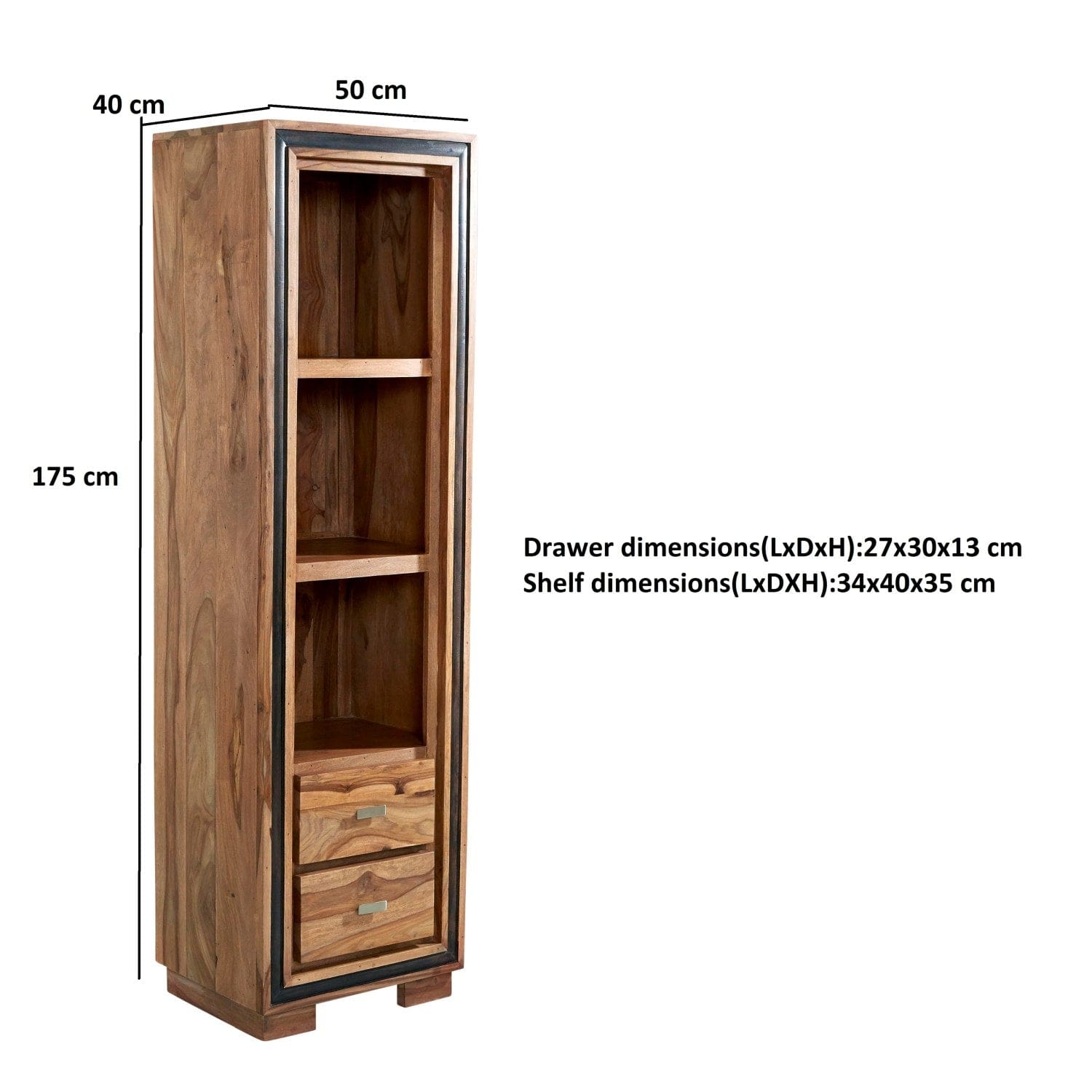 Rossmore Narrow Wooden Bookcase