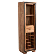 Rossmore Wooden Bookcase Cabinet With Wine Storage