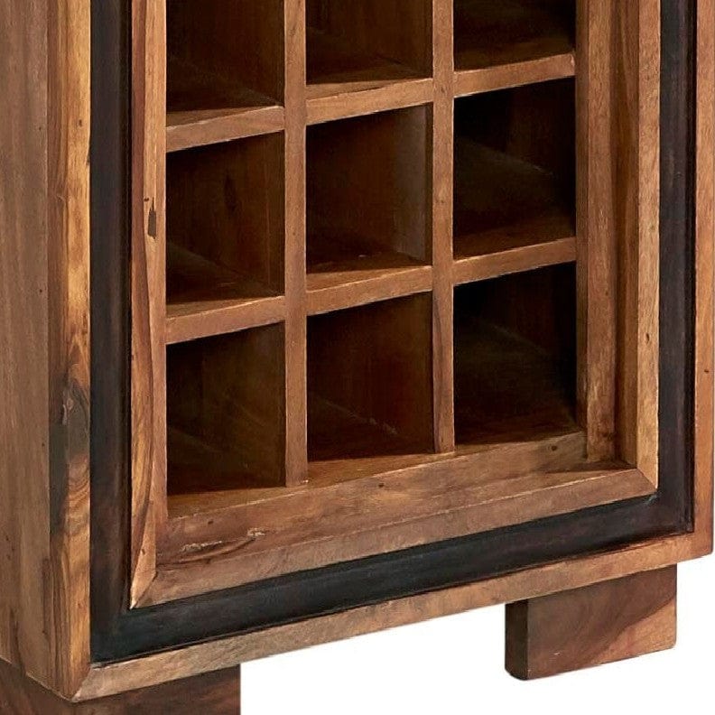Rossmore Wooden Bookcase Cabinet With Wine Storage