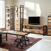 Sligo 150cm Industrial Metal & Wood TV Stand