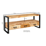 Sligo 150cm Industrial Metal & Wood TV Stand