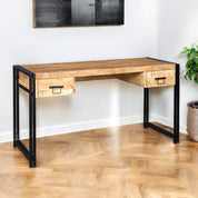 Sligo Industrial Wood & Metal 2 Drawer Desk