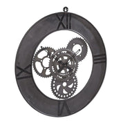 Telford Industrial Gear Cogs 60cm Metal Wall Clock