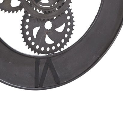 Telford Industrial Gear Cogs 60cm Metal Wall Clock