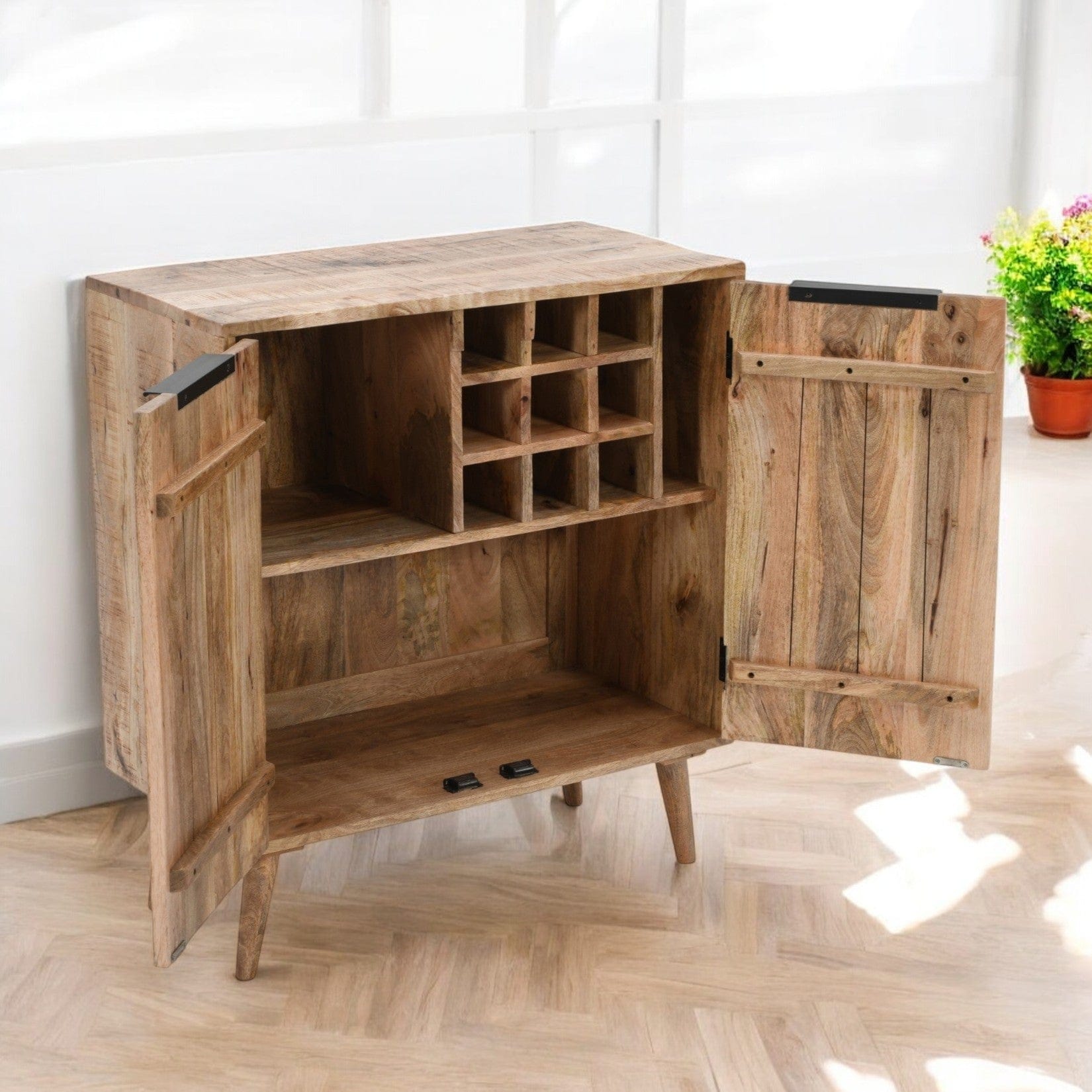 Wicklow Wooden Drinks Cabinet 90cm Sideboard