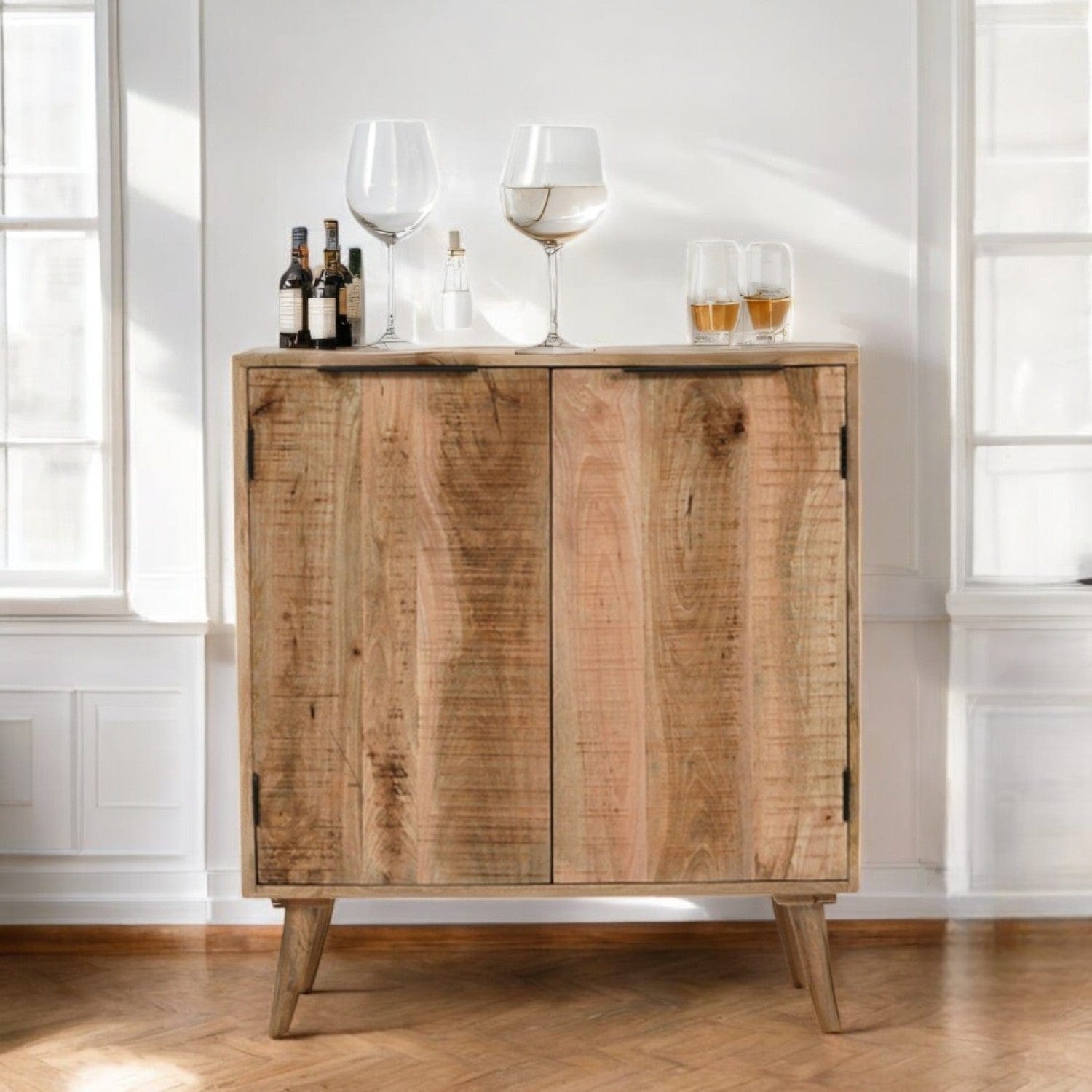 Wicklow Wooden Drinks Cabinet 90cm Sideboard